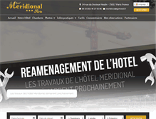 Tablet Screenshot of hotel-meridional-paris.com